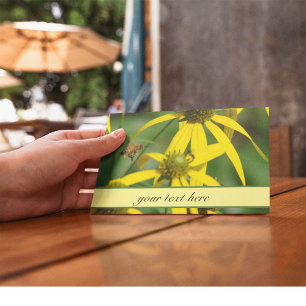 Vintage Honeybee Botanical Thank You Note Postcard