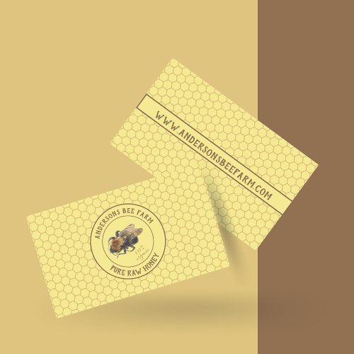 Vintage Honeybee  Honeycomb  Beefarm  Beekeeper Business Card