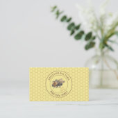 Vintage Honeybee & Honeycomb | Beefarm / Beekeeper Business Card (Standing Front)
