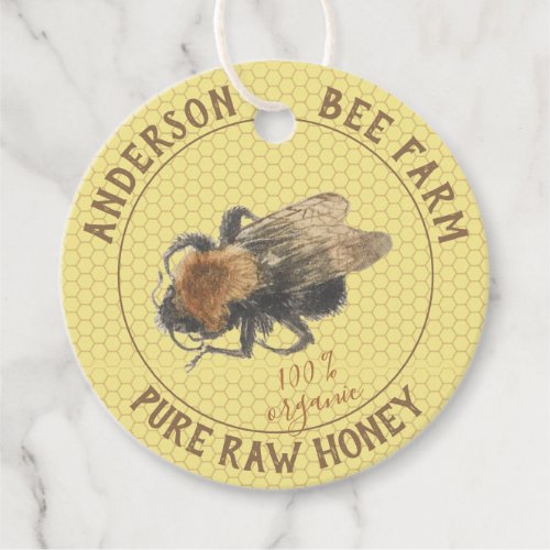 Vintage Honeybee  Honeycomb  Honey Jar Favor Tags