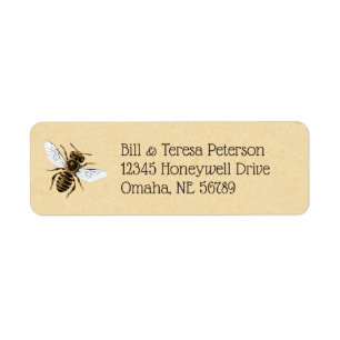 Vintage Honeybee Label