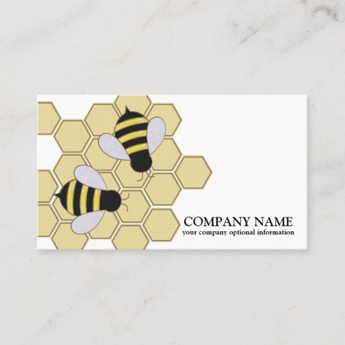 Vintage Honeycomb Bee BeeKeeper Honey Apairist Bus Business Card