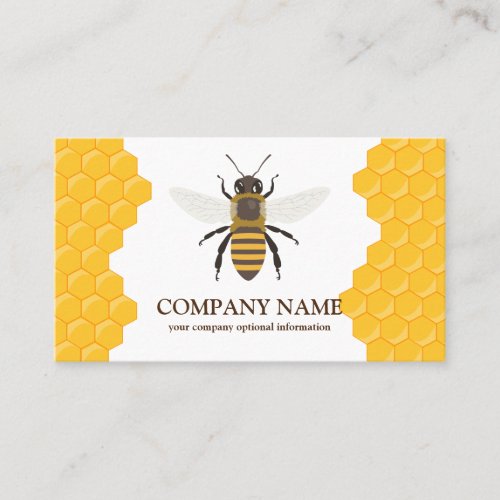 Vintage Honeycomb Bee BeeKeeper Honey Apairist Bus Business Card