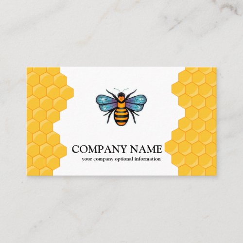 Vintage Honeycomb Bee BeeKeeper Honey Apairist Bus Business Card
