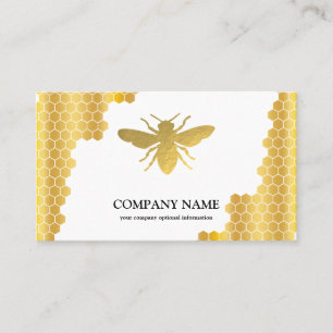 Vintage Honeycomb Bee BeeKeeper Honey Apairist Bus Business Card