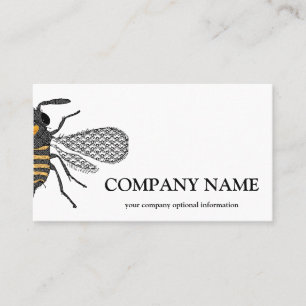 Vintage Honeycomb Bee BeeKeeper Honey Apairist Bus Business Card