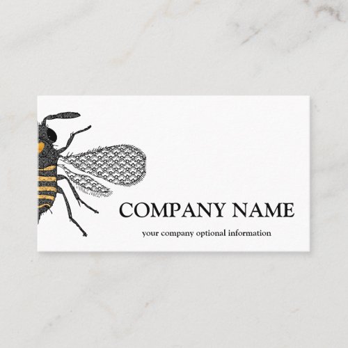 Vintage Honeycomb Bee BeeKeeper Honey Apairist Bus Business Card
