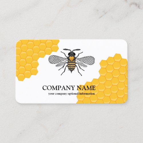 Vintage Honeycomb Bee BeeKeeper Honey Apairist Bus Business Card