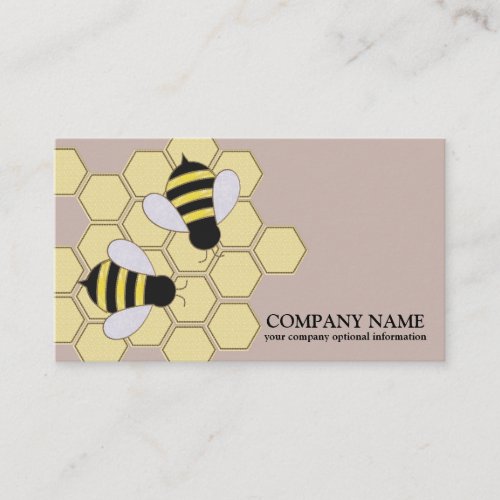 Vintage Honeycomb Bee BeeKeeper Honey Apairist Bus Business Card