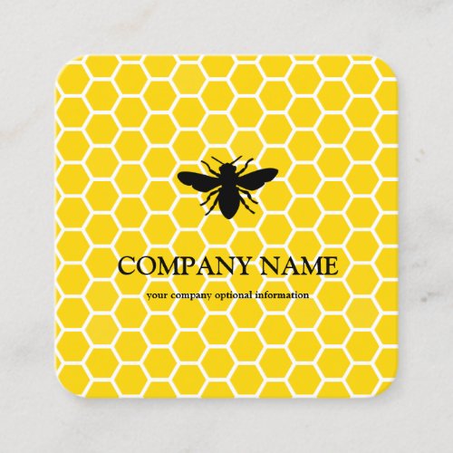 Vintage Honeycomb Bee BeeKeeper Honey Apairist Bus Square Business Card