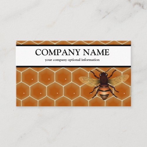 Vintage Honeycomb Bee BeeKeeper Honey Apairist Business Card