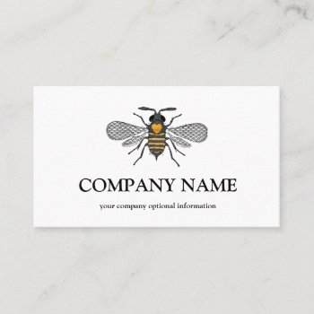 Vintage Honeycomb Bee Beekeeper Honey Apairist Business Card by sunbuds at Zazzle