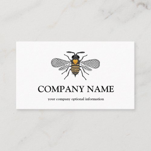 Vintage Honeycomb Bee BeeKeeper Honey Apairist Business Card