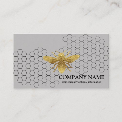 Vintage Honeycomb Bee BeeKeeper Honey Apairist Business Card