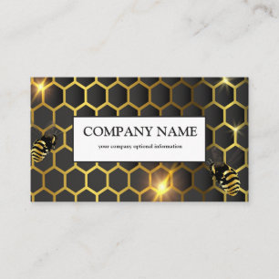 Vintage Honeycomb Bee BeeKeeper Honey Apairist Business Card