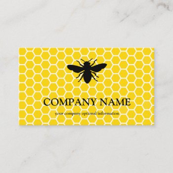 Vintage Honeycomb Bee Beekeeper Honey Apairist Business Card by sunbuds at Zazzle