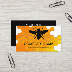 Vintage Honeycomb Bee BeeKeeper Honey Apairist Business Card