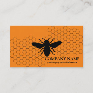Vintage Honeycomb Bee BeeKeeper Honey Apairist Business Card