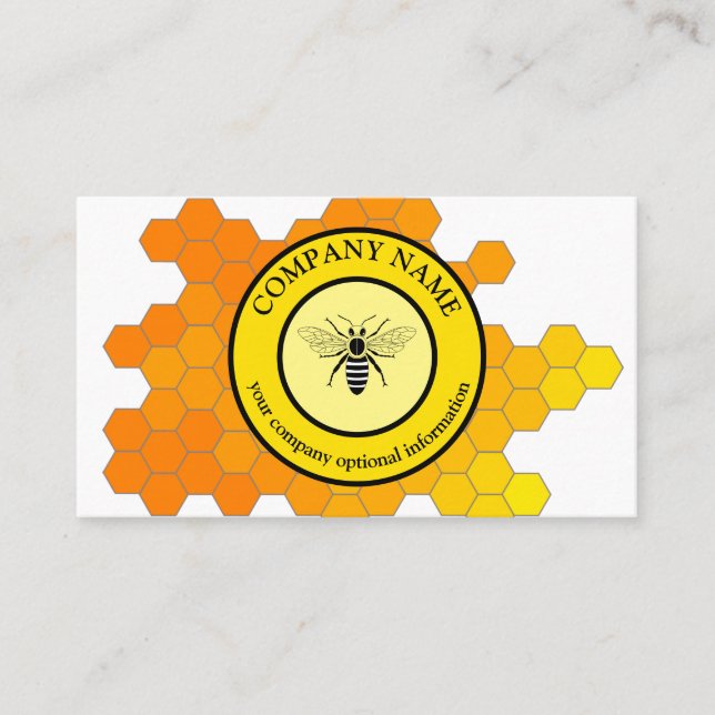Vintage Honeycomb Bee BeeKeeper Honey Apairist Business Card (Front)