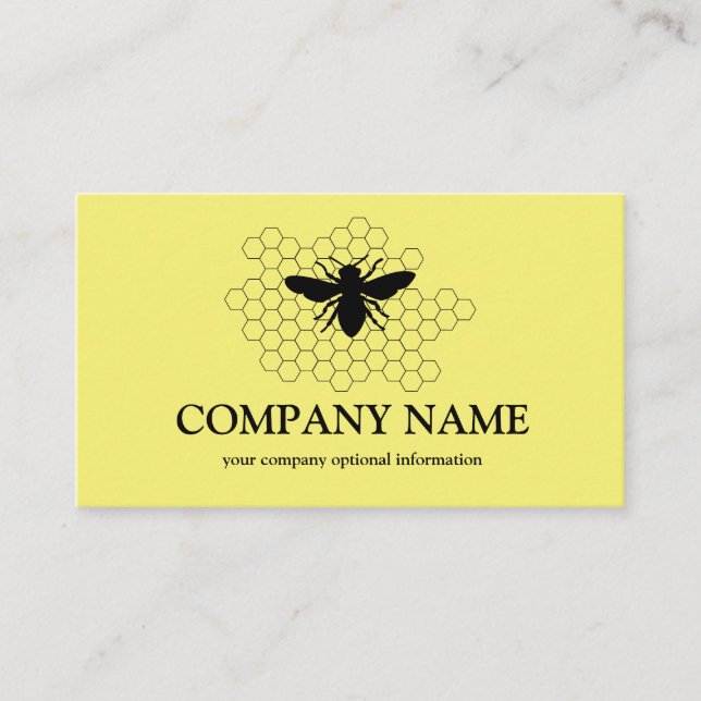 Vintage Honeycomb Bee BeeKeeper Honey Apairist Business Card (Front)