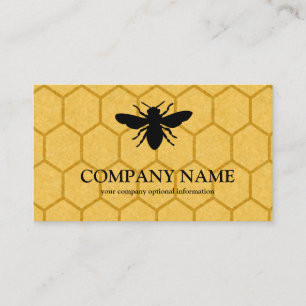 Vintage Honeycomb Bee BeeKeeper Honey Apairist Business Card