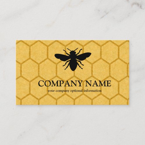 Vintage Honeycomb Bee BeeKeeper Honey Apairist Business Card