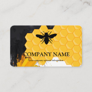 Vintage Honeycomb Bee BeeKeeper Honey Apairist Business Card
