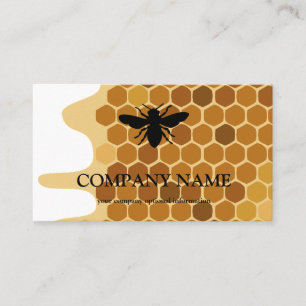 Vintage Honeycomb Bee BeeKeeper Honey Apairist Business Card