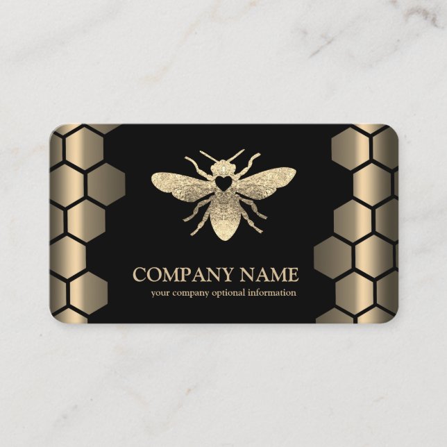 Vintage Honeycomb Bee BeeKeeper Honey Apairist Business Card (Front)