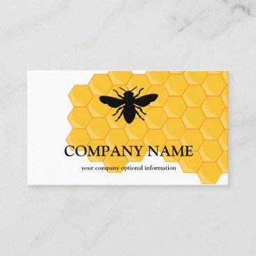 Vintage Honeycomb Bee BeeKeeper Honey Apairist Business Card