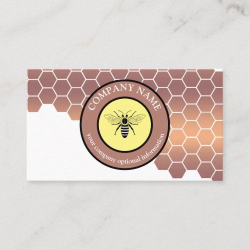 Vintage Honeycomb Bee BeeKeeper Honey Apairist Business Card