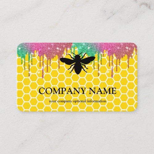 Vintage Honeycomb Bee BeeKeeper Honey Apairist Dri Business Card