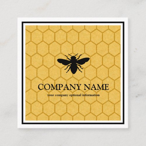 Vintage Honeycomb Bee BeeKeeper Honey Apairist Square Business Card