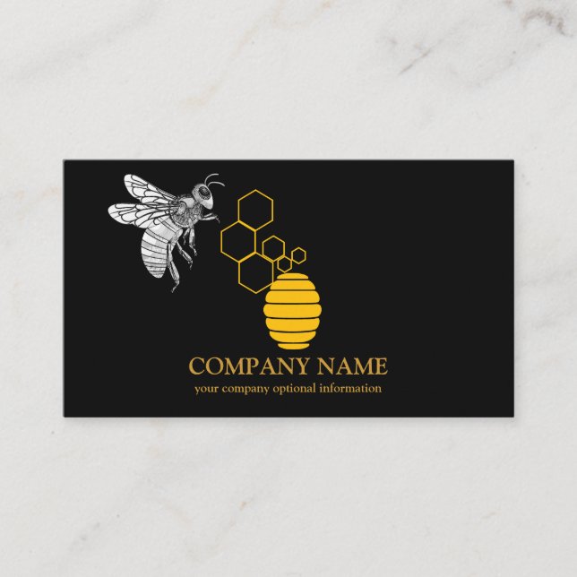Vintage Honeycomb BeeKeeper Honey Apairist Business Card (Front)