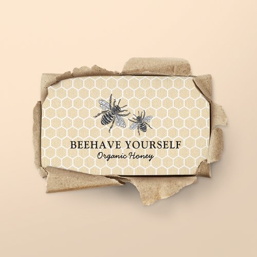 Vintage Honeycomb Honeybee Honey Apiary Bee Farm Business Card