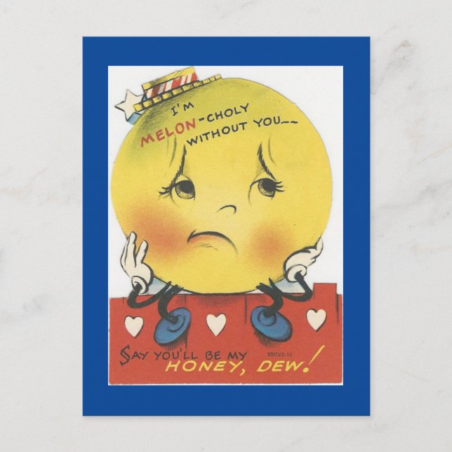 Vintage Honeydew Valentine Holiday Postcard (Front)