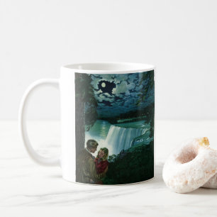 Vintage Honeymoon Love, Newlyweds at Niagara Falls Coffee Mug