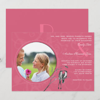 Vintage HoneySuckle Hummingbird Wedding Invite