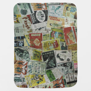 Vintage Hong Kong advertisement wall. Baby Blanket