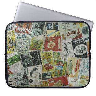 Vintage Hong Kong advertisement wall. Laptop Sleeve