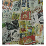 Vintage Hong Kong advertisement wall. Shower Curtain