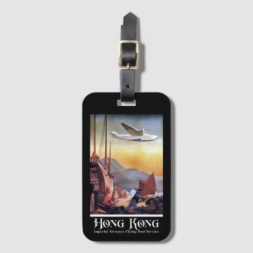 Vintage Hong Kong China Airline Travel Luggage Tag