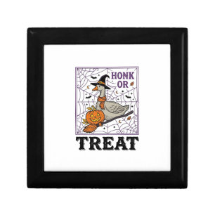 Vintage Honk Or Treat Witch Goose Halloween Shirt_ Gift Box