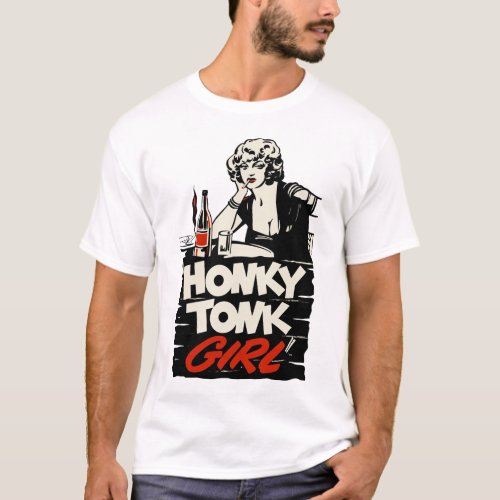 Vintage Honky Tonk Girl T_Shirt