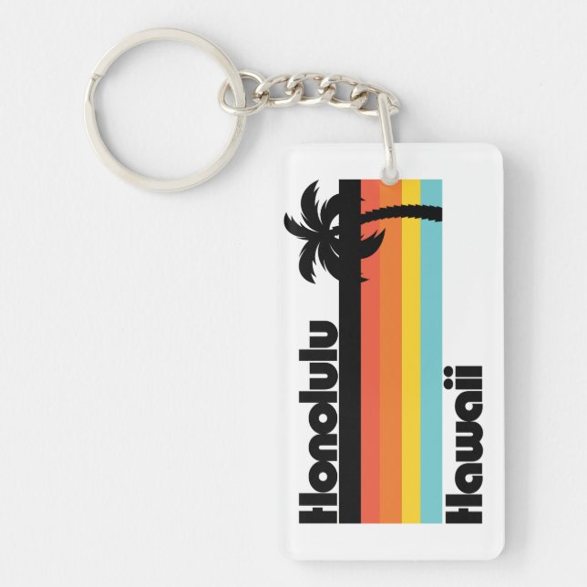 Vintage Honolulu Hawaii Keychain (Front)