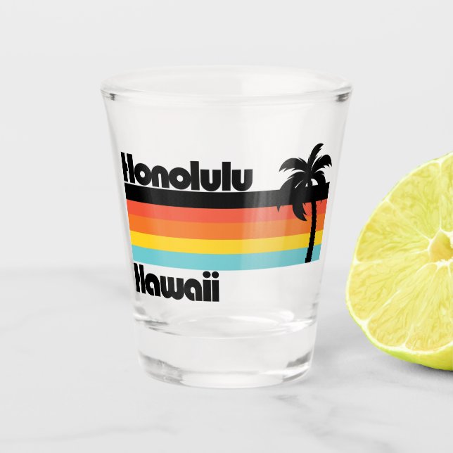 Vintage Honolulu Hawaii Shot Glass (Front)