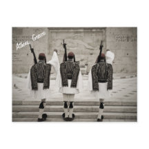 Vintage Honor Guard Athens Greece Postcard