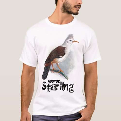 Vintage Hoopoe Starling Bird T_Shirt