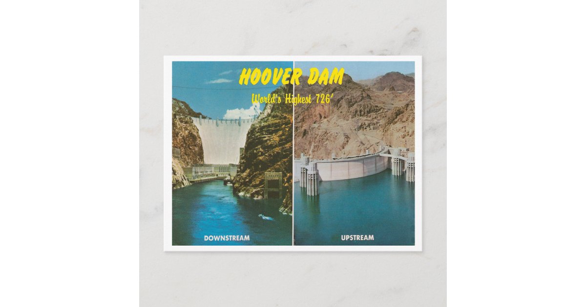 Vintage Hoover Dam Postcard | Zazzle