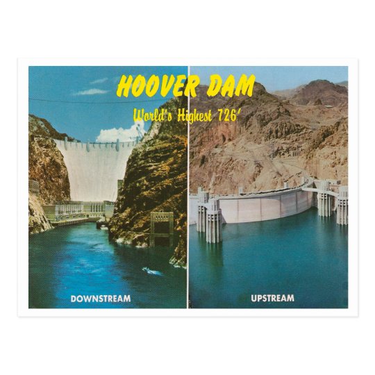 Vintage Hoover Dam Postcard | Zazzle.com